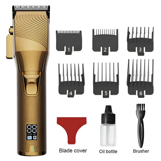 LCD Digital Display Rechargeable Metal Hair Trimmer Shaver