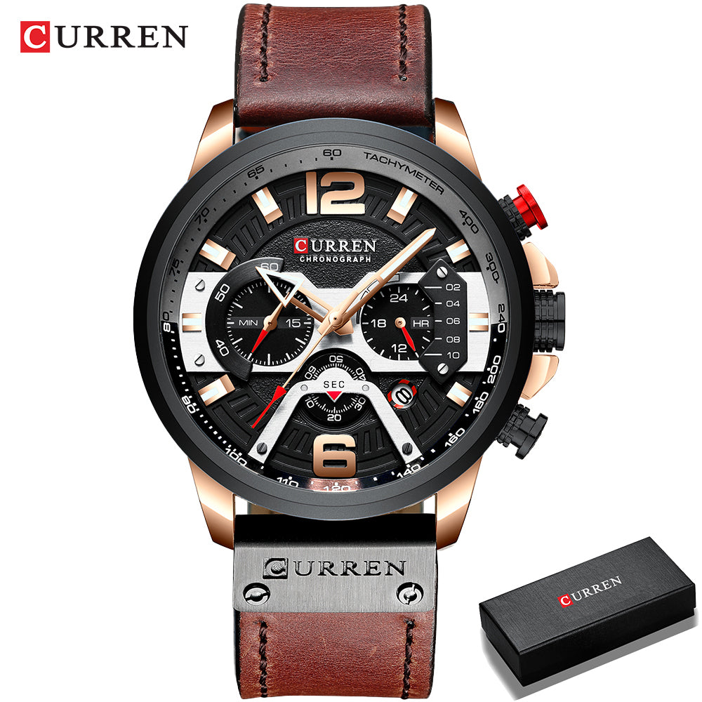 Curren Herrenuhr mit Chronograph mit Box