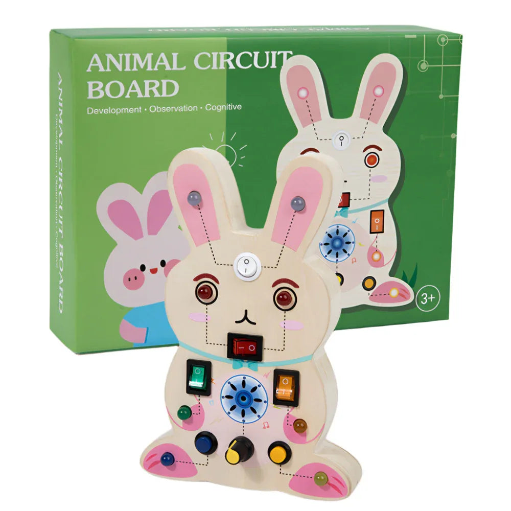 Wooden Animal Simulation Circuit Board Educational Toys