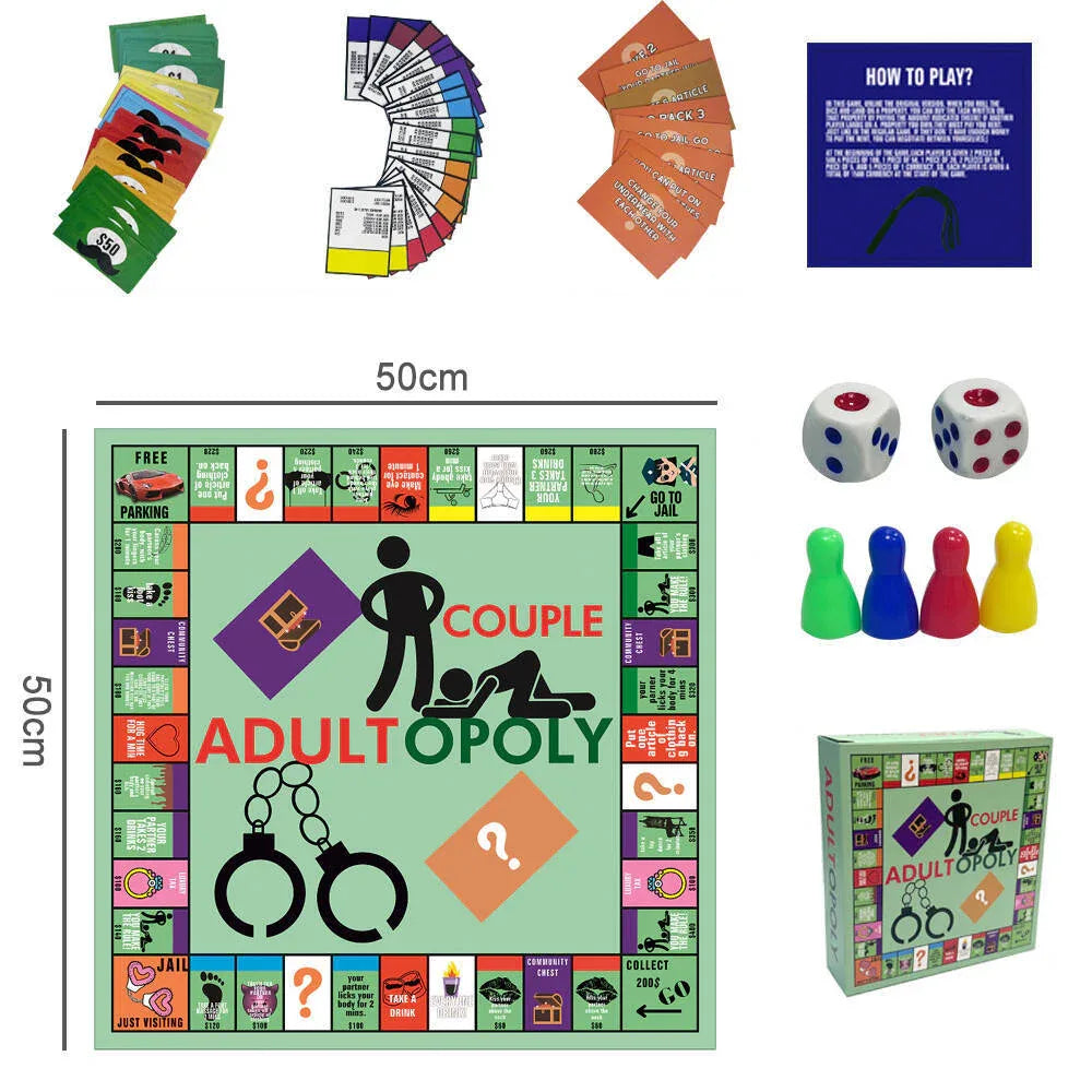 Couple Game Night Spicy Monopoly Board Game