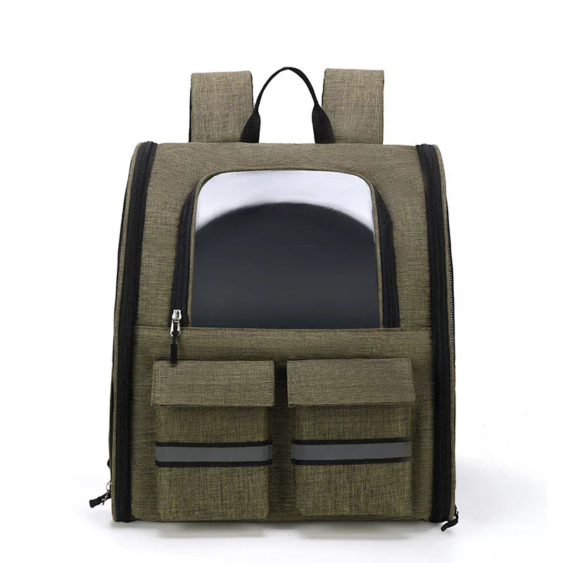 Double Shoulder Pull Rod Breathable Foldable Pet Cat Dog Bag Backpack