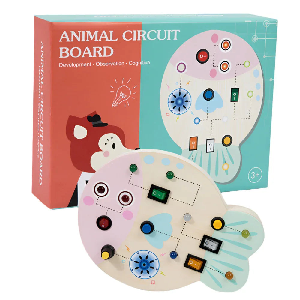Wooden Animal Simulation Circuit Board Educational Toys
