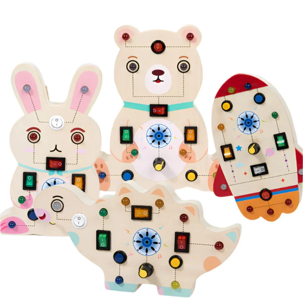 Wooden Animal Simulation Circuit Board Educational Toys