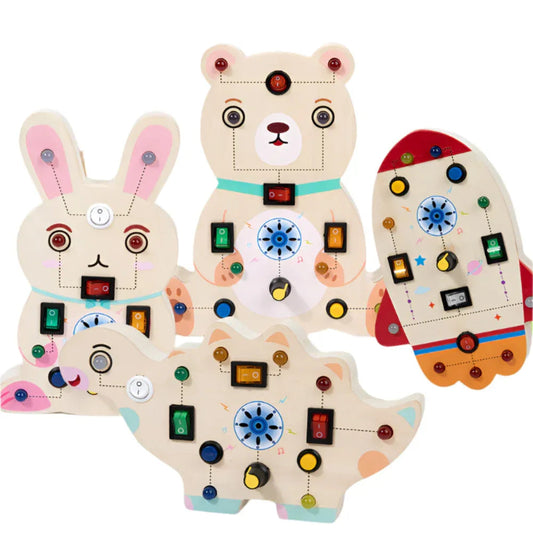 Wooden Animal Simulation Circuit Board Educational Toys