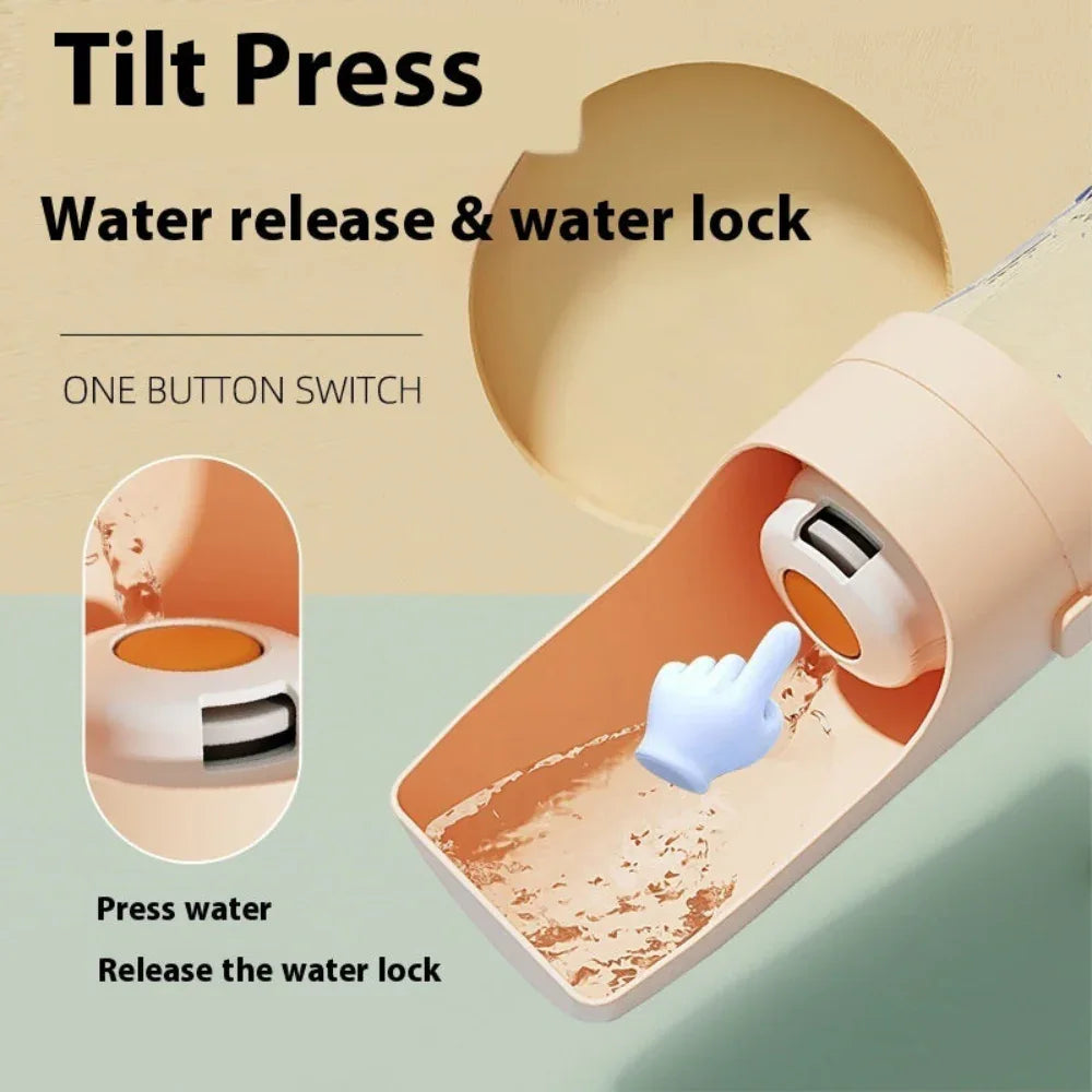 2 In 1 Cat Travel Pet Dog Water Bottle Outing Feeder Drinking Portable Cup