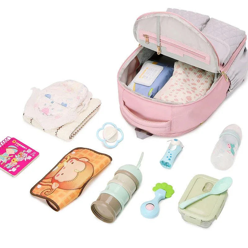 Baby Diaper Bag Backpack With Large Capacity & Multiple Pockets