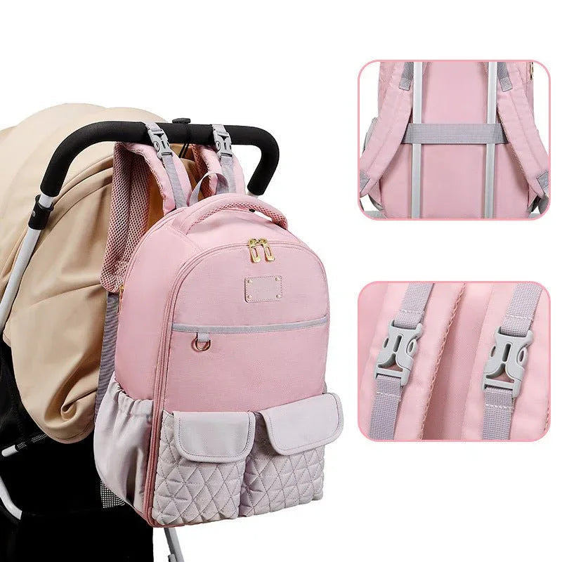 Baby Diaper Bag Backpack With Large Capacity & Multiple Pockets