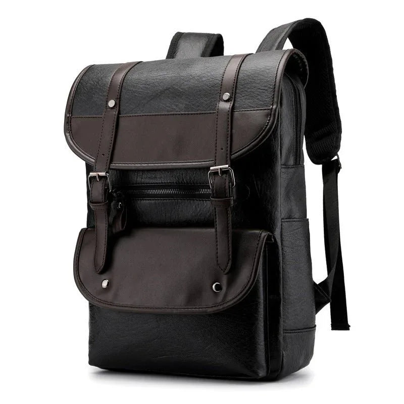 Backpack PU Leather Student Bag