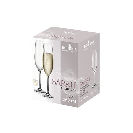 Bohemia Royal Crystal Sarah champagneglas 260 ml – 6-pack