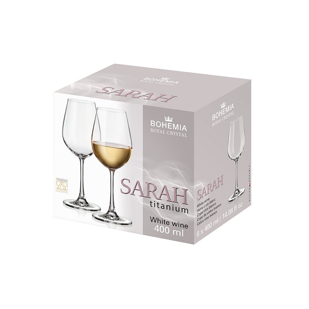Bohemia Royal Crystal Sarah vinglas 400 ml – 6-pack