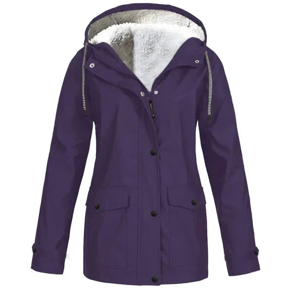 Varm regnrock i fleece