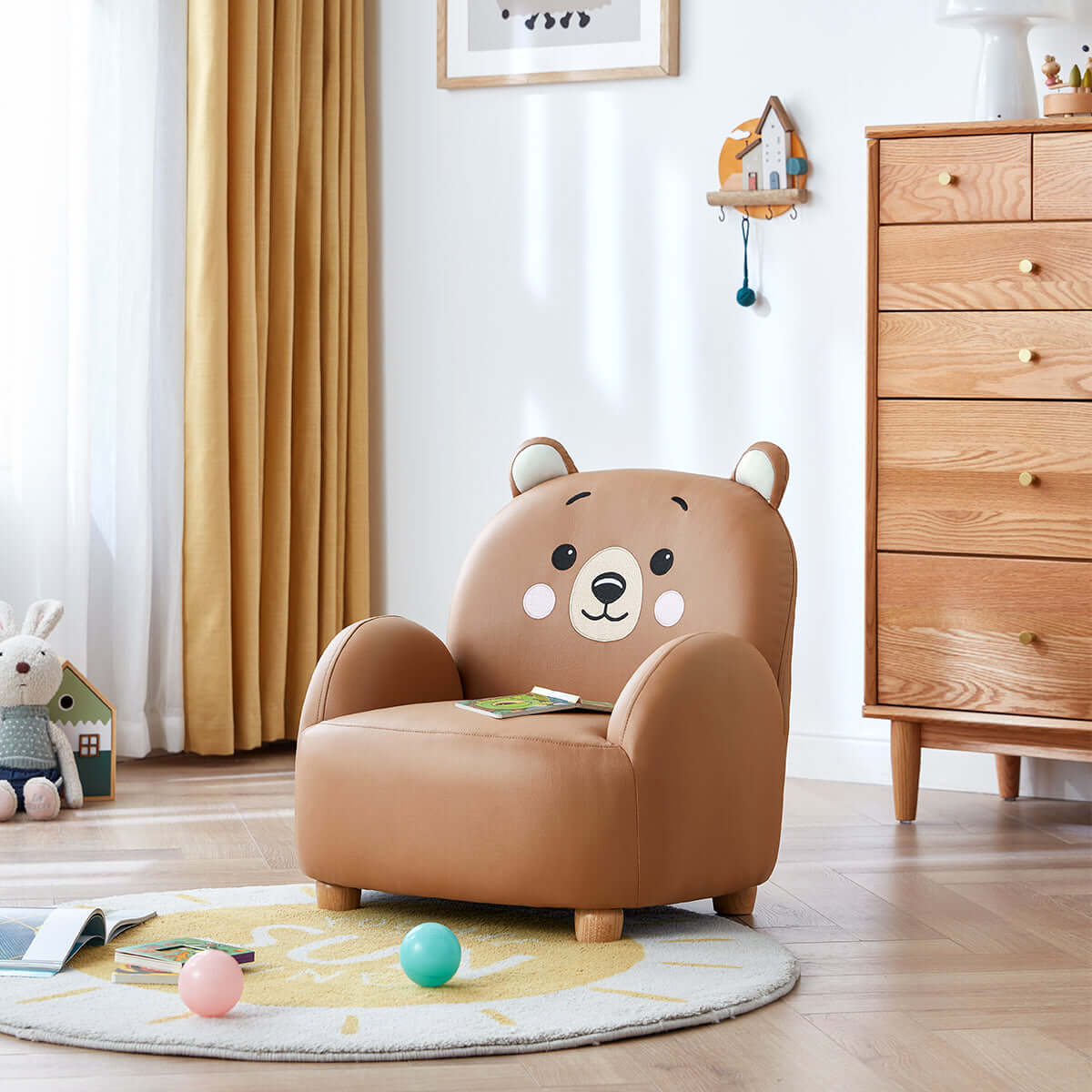 Cartoon Animal Friends Kids Sofa Arm Chair-2