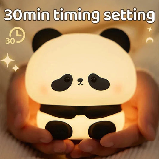 Niedliche Silikon-Panda Touch USB Wiederaufladbare LED Nachtlicht Tisch Nachttischlampe Wohnkultur