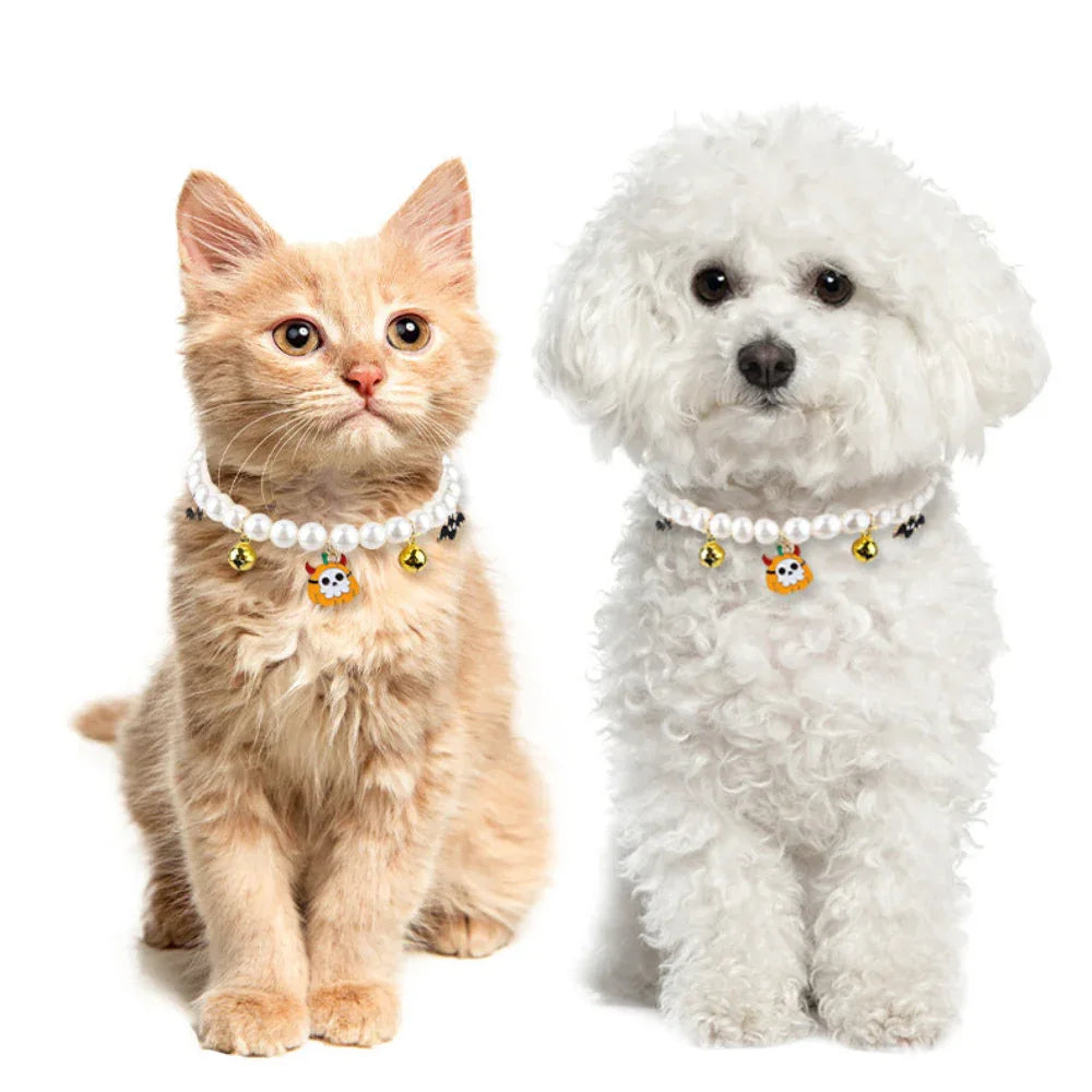 3pcs Pearl Necklace For Dogs And Cats Fashion For Pets