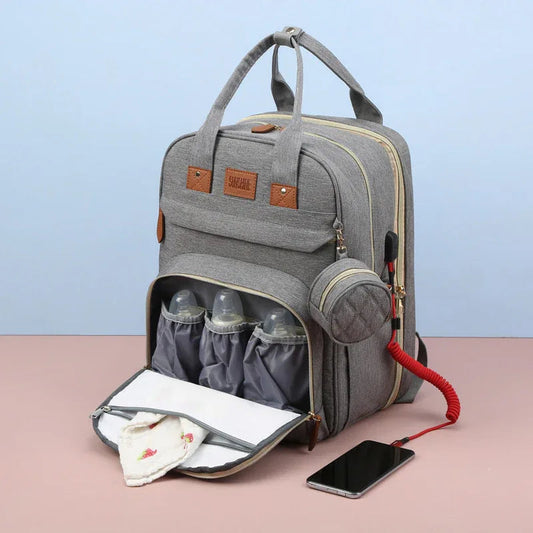 Diaper Bag Multifunction Travel Waterproof Boy Girl Unisex Portable Crib Backpack