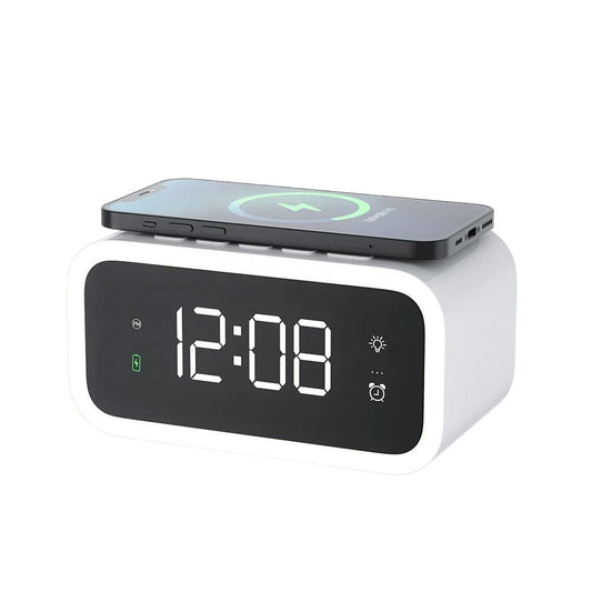 Digitaler Wecker mit QI-Ladegerät