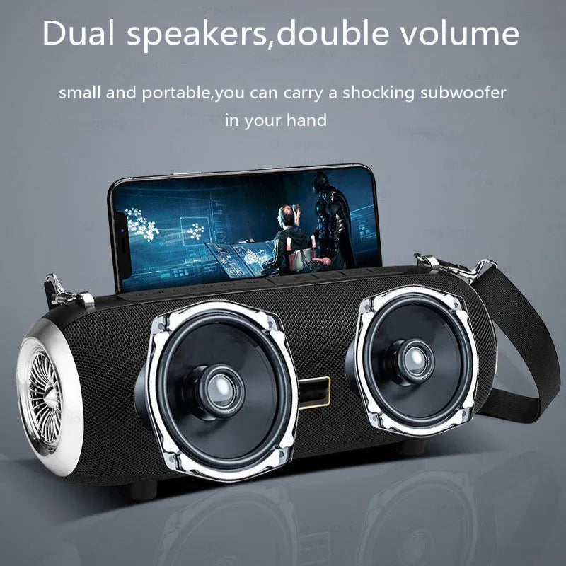 F666 Mini Bluetooth Speaker TWS Portable Small Audio FM Mobile Phone Stand