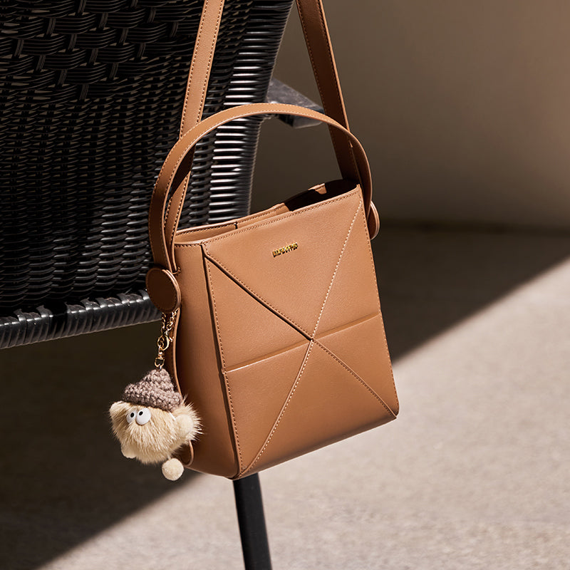 Fur-Charm Casual Crossbody Bucket Bag-3