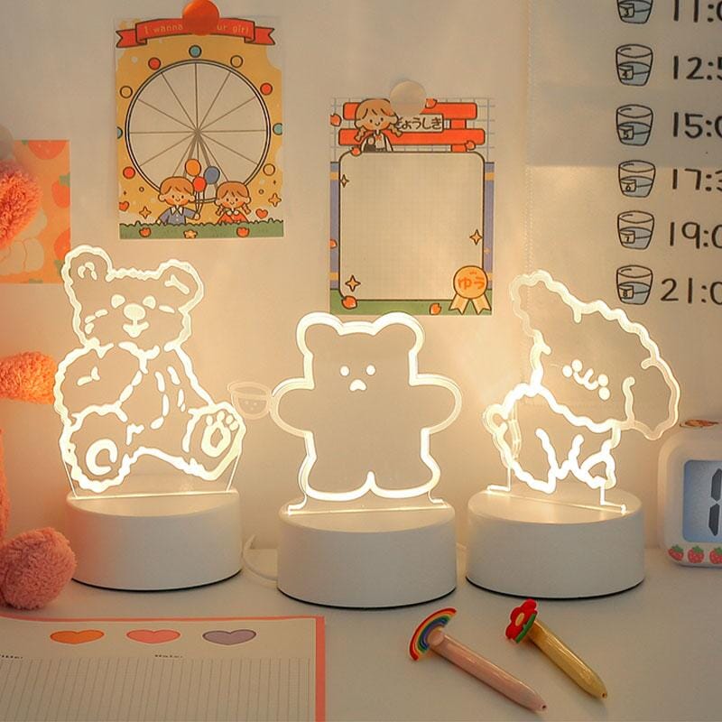 Gullig kontur-lampa