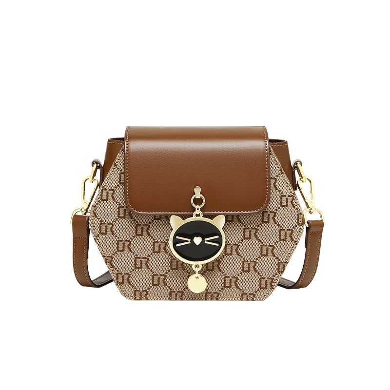Hexagon Monogram KittyCat Shoulder Bag-0
