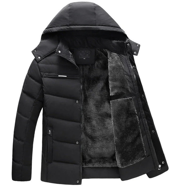 Hooded Slim Fit Down Padded Winter & Autumn Jacket For Men