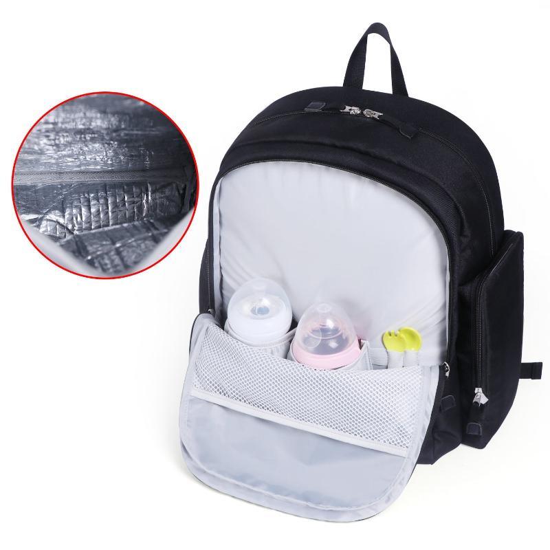 Large Capacity Waterproof Double Buckle Diaper Bag With Changing Pad