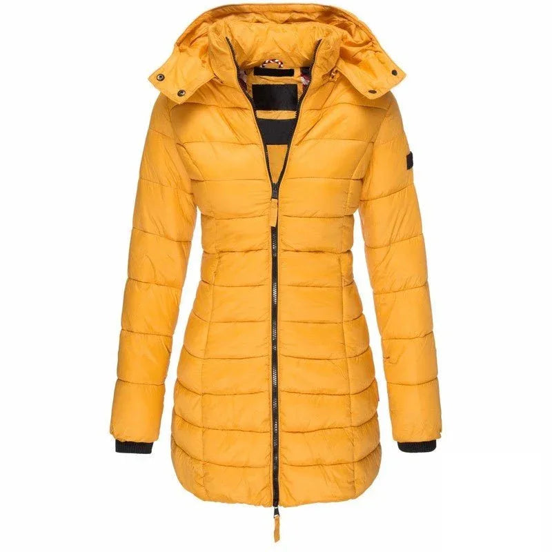 Long Warm Women's Quilted Jacket