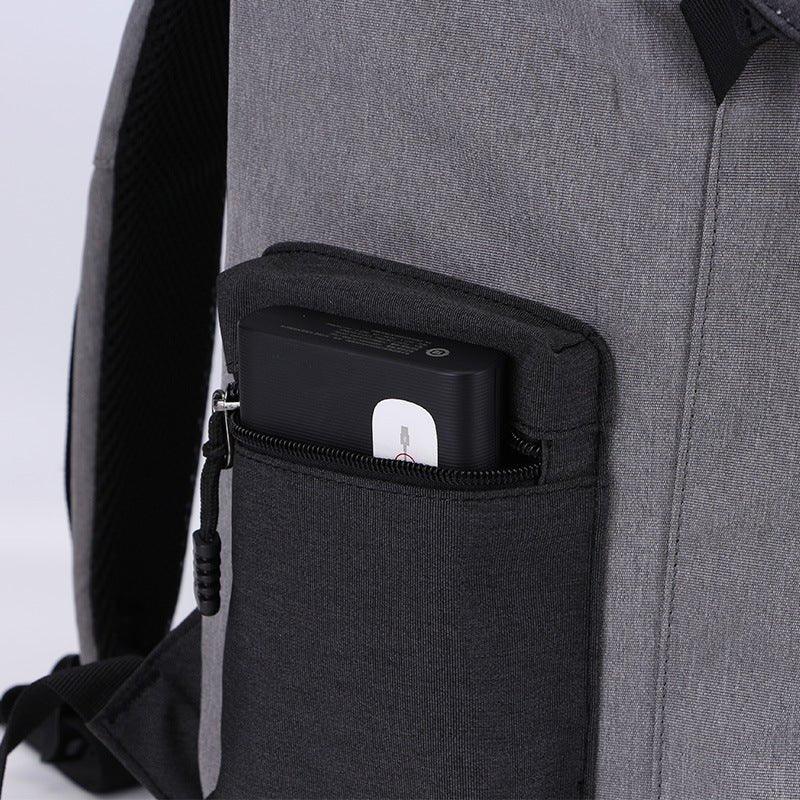 Men's Casual Millet Fabric USB Charging Backpack