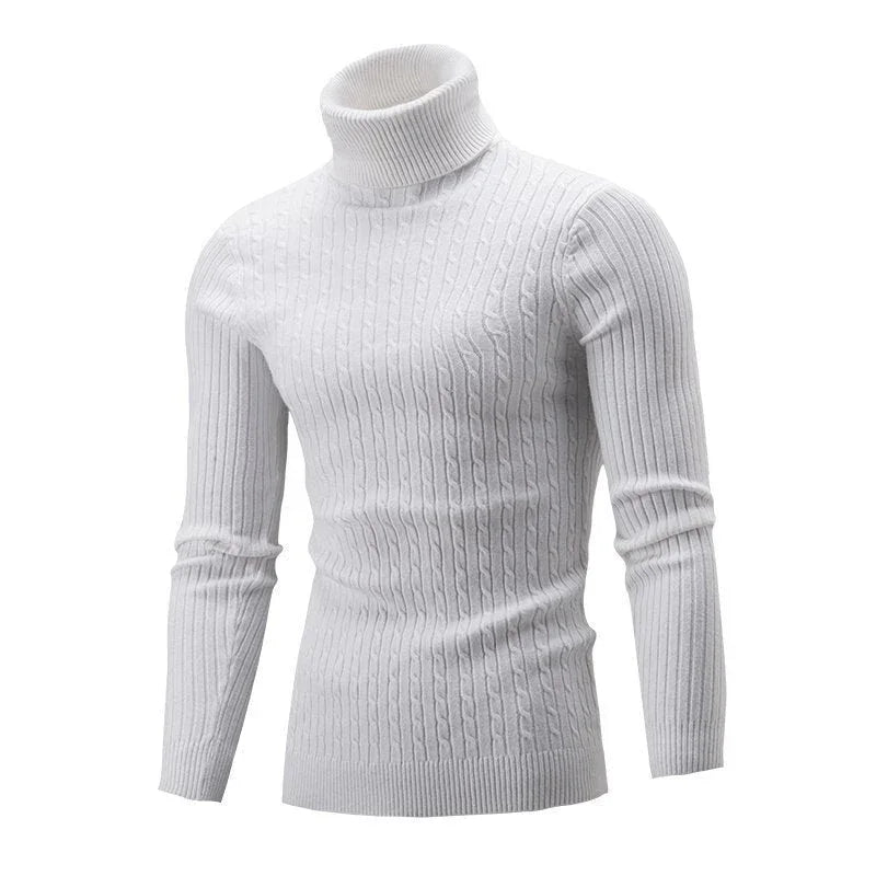 Men's Casual Retro Knitted Turtleneck Sweater