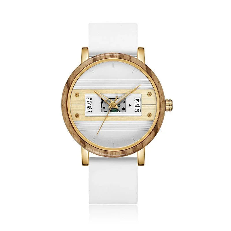 Men's Fashionable Digital Wood Watch