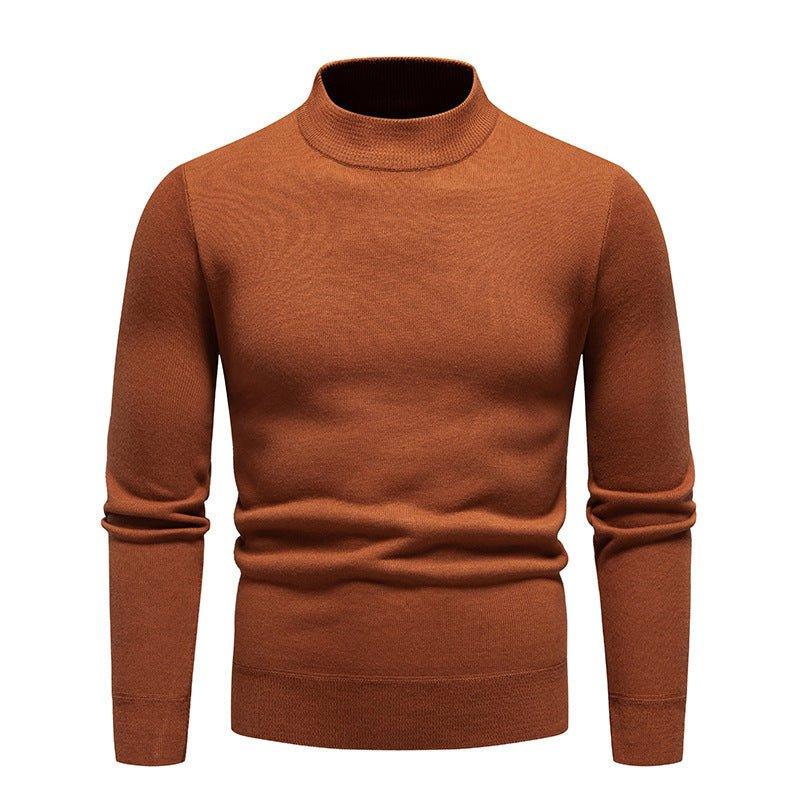 Men's Fleece-Lined Thick Round Neck Sweater