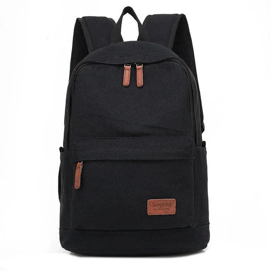 Men's Large Capacity Canvas Computer Travel Backpack Bag