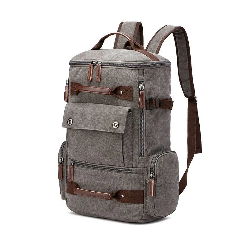 Men's Vintage Canvas Laptop Computer Travel Bag Backpack