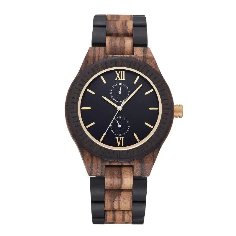 Men's Wooden Watch With Quartz Movement