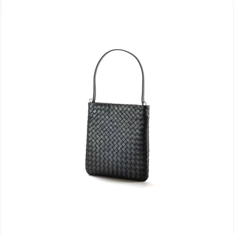 Mini Woven Lattice Tote Bag-5