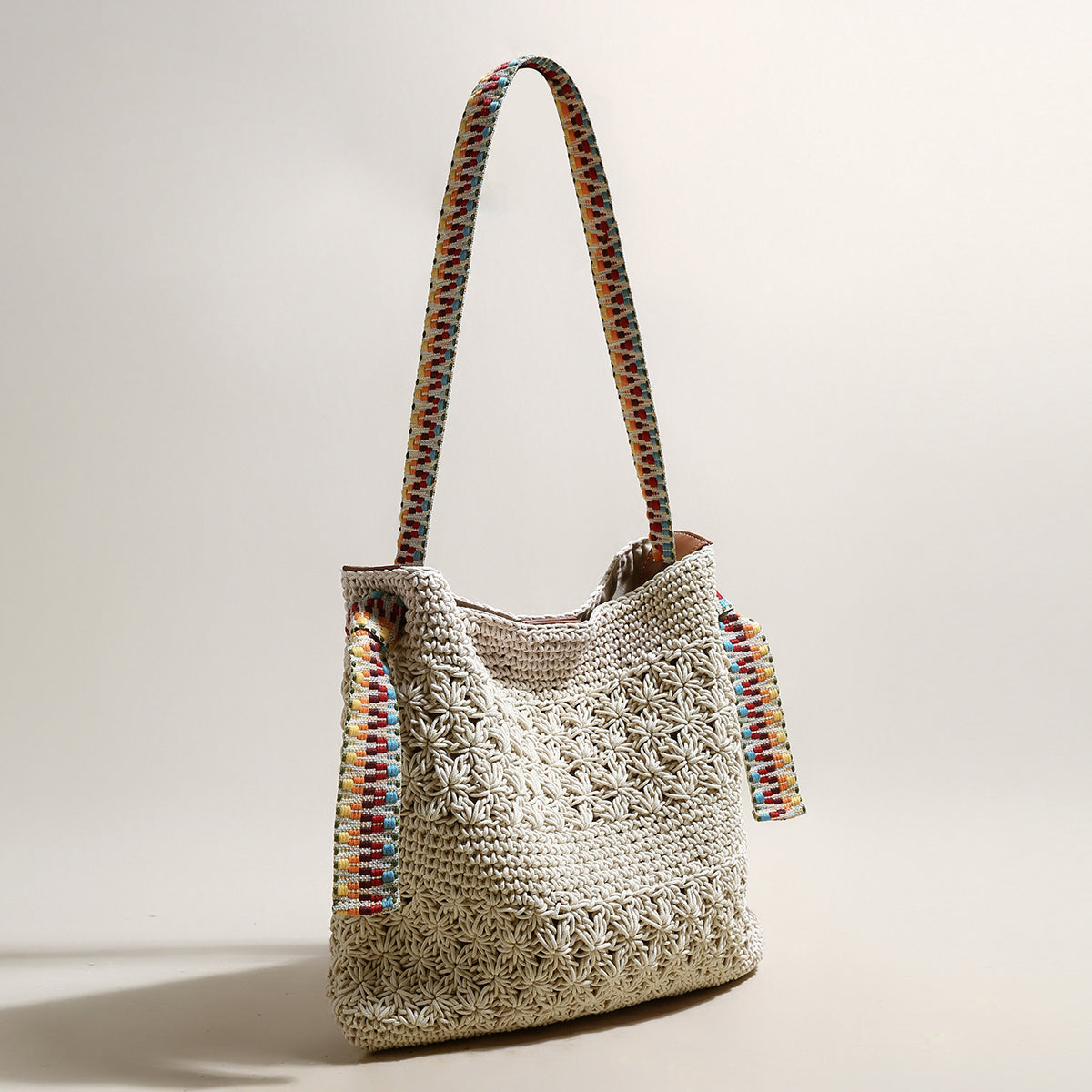 Lightweight Natural Straw Woven Tote Bag-2