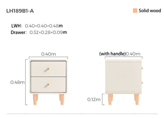 Nordic Modern Minimalist White Bedside Table for Children-1