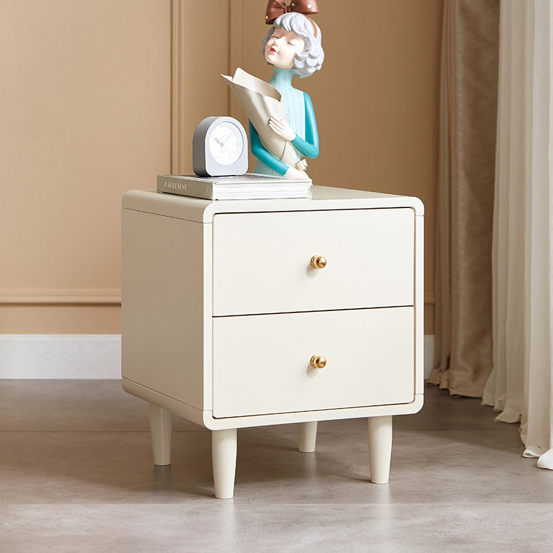 Nordic Modern Minimalist White Bedside Table for Children-2