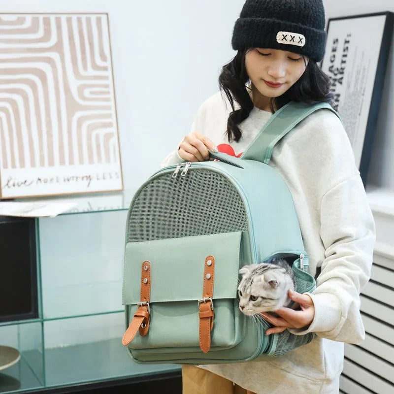 Outdoor Breathable Pet Dog Cat Backpack Bag