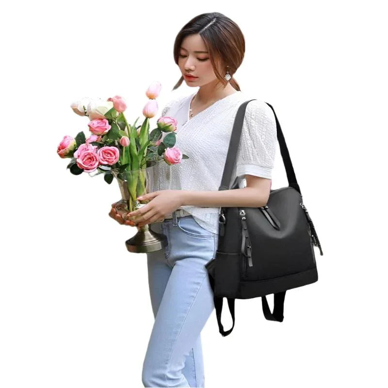 Oxford Cloth Bag Backpacks For Women With Detachable Shoulder Strap