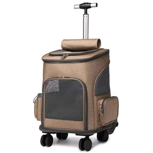 Pet Cat Dog Backpack Trolley Bag