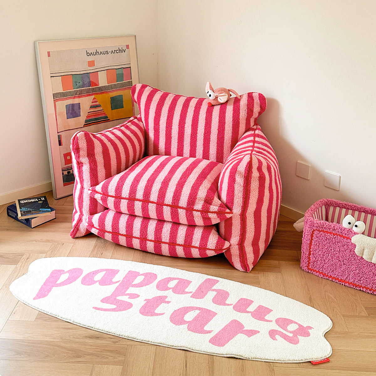 Playful Mind Striped Lazy Sofa Chair-6