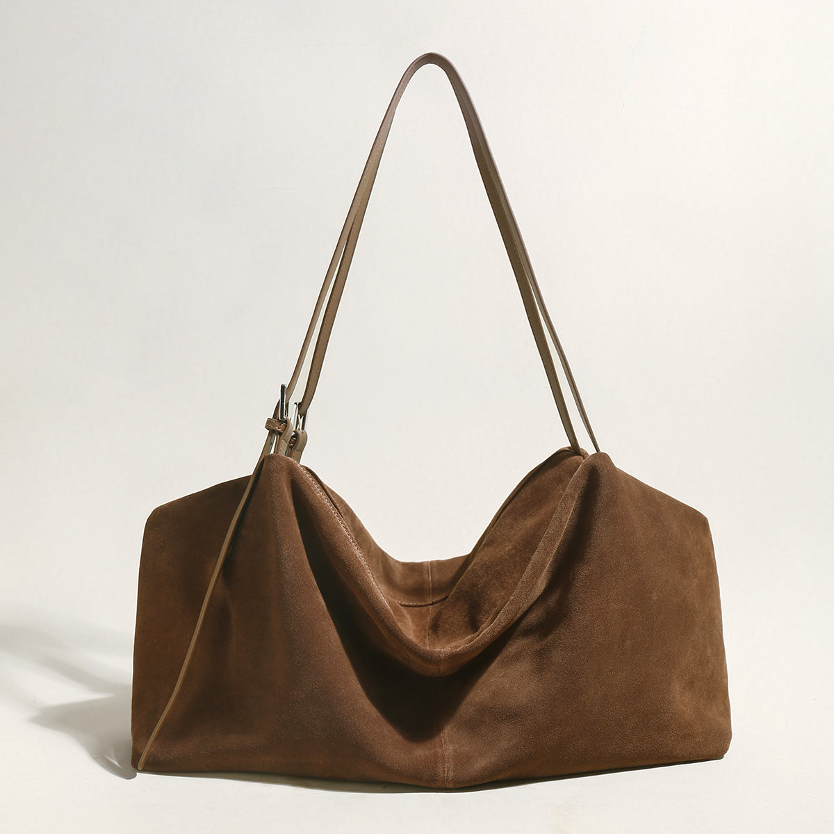 Slouchy Suede Leather Shoulder Bag-3