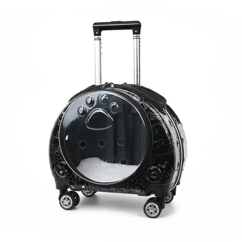 Transparent Pet Trolley Bag Backpack