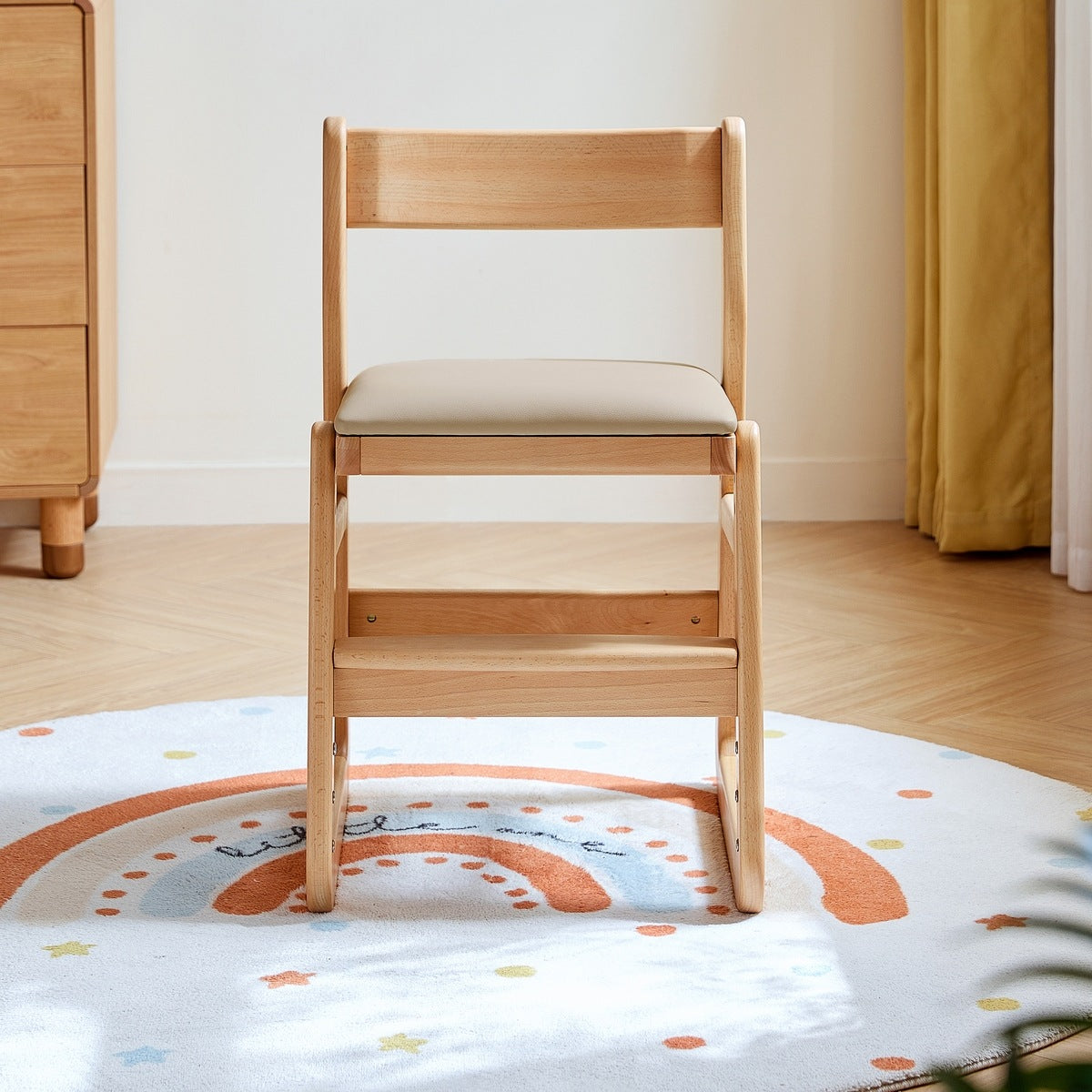 Solid Wood Adjustable Kids Chair-0