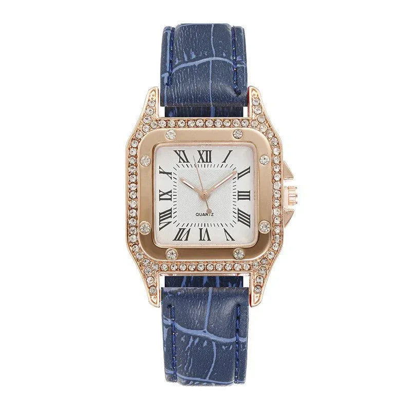 Square Rhinestone Watch For Women