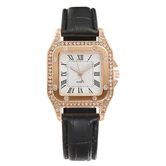 Square Rhinestone Watch For Women