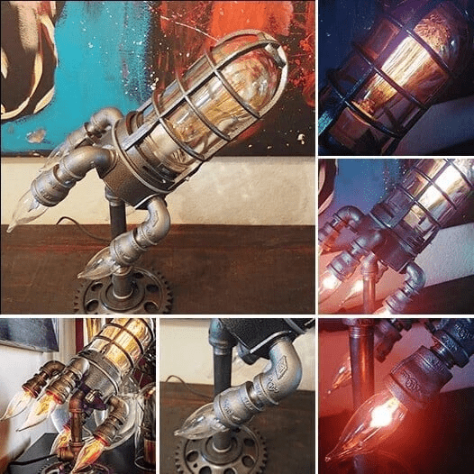 Steampunk-Raketenlampe