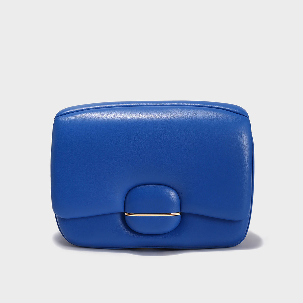 Structured Buckle Leather Shoulder Bag-6