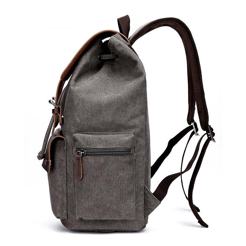 Unisex Casual Business Laptop Bag With Buckle Drawstring Backpack